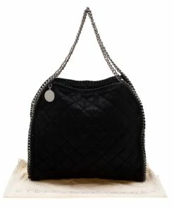 Best Pirce 🥰 Stella Mccartney Black Quilted Faux Leather Falabella Shaggy Deer Tote For 👩 Women ⌛ -Stella McCartney Shop luxury women stella mccartney used handbags p186067 004