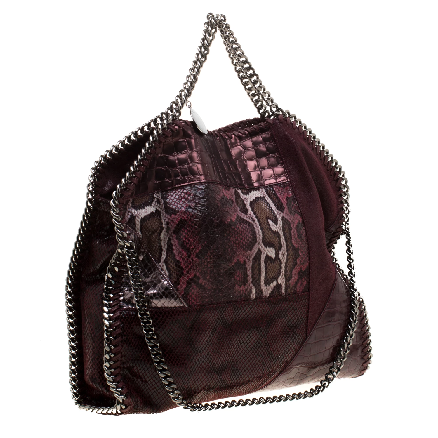 Wholesale โค๏ธ Stella McCartney Burgundy Faux-Python And Crocodile Embossed Leather Falabella Tote Bag For ๐ฉ Women ๐ 5 Wholesale โค๏ธ Stella McCartney Burgundy Faux-Python And Crocodile Embossed Leather Falabella Tote Bag For ๐ฉ Women ๐ - Image 3
