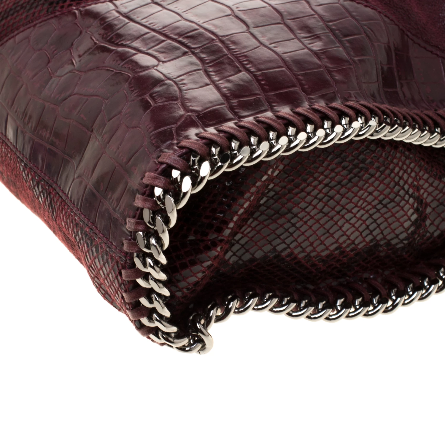 Wholesale โค๏ธ Stella McCartney Burgundy Faux-Python And Crocodile Embossed Leather Falabella Tote Bag For ๐ฉ Women ๐ 13 Wholesale โค๏ธ Stella McCartney Burgundy Faux-Python And Crocodile Embossed Leather Falabella Tote Bag For ๐ฉ Women ๐ - Image 11