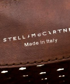 Hot Sale 👍 Stella McCartney Woven Faux Leather Flap Clutch For 👩 Women 🌟 -Stella McCartney Shop luxury women stella mccartney used handbags p194330 001