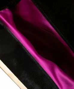 Discount ✨ Stella McCartney Black Velvet Metal Clutch For 👩 Women 🎉 -Stella McCartney Shop luxury women stella mccartney used handbags p194414 004