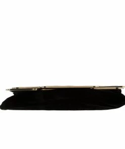 Discount ✨ Stella McCartney Black Velvet Metal Clutch For 👩 Women 🎉 -Stella McCartney Shop luxury women stella mccartney used handbags p194414 012