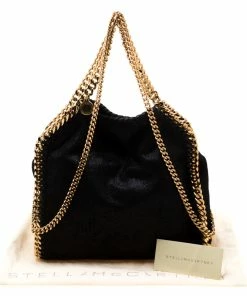 Top 10 🎁 Stella McCartney Black Faux Leather Mini Falabella Shaggy Deer Tote For 👩 Women ✨ -Stella McCartney Shop luxury women stella mccartney used handbags p196938 006