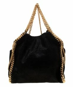 Top 10 🎁 Stella McCartney Black Faux Leather Mini Falabella Shaggy Deer Tote For 👩 Women ✨ -Stella McCartney Shop luxury women stella mccartney used handbags p196938 007