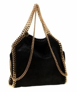 Top 10 🎁 Stella McCartney Black Faux Leather Mini Falabella Shaggy Deer Tote For 👩 Women ✨ -Stella McCartney Shop luxury women stella mccartney used handbags p196938 008