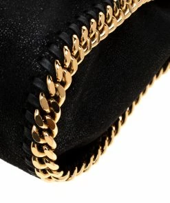 Top 10 🎁 Stella McCartney Black Faux Leather Mini Falabella Shaggy Deer Tote For 👩 Women ✨ -Stella McCartney Shop luxury women stella mccartney used handbags p196938 010