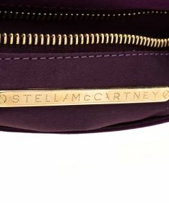 Wholesale 🔥 Stella McCartney Purple Satin Double Zip Clutch For 👩 Women 🎉 -Stella McCartney Shop luxury women stella mccartney used handbags p196978 003