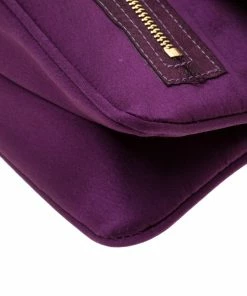 Wholesale 🔥 Stella McCartney Purple Satin Double Zip Clutch For 👩 Women 🎉 -Stella McCartney Shop luxury women stella mccartney used handbags p196978 005