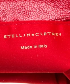 New 👍 Stella McCartney Red Faux Leather Appaloosa Clutch For 👩 Women 😍 -Stella McCartney Shop luxury women stella mccartney used handbags p196986 003