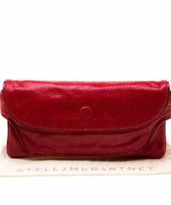 New 👍 Stella McCartney Red Faux Leather Appaloosa Clutch For 👩 Women 😍 -Stella McCartney Shop luxury women stella mccartney used handbags p196986 005