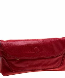 New 👍 Stella McCartney Red Faux Leather Appaloosa Clutch For 👩 Women 😍 -Stella McCartney Shop luxury women stella mccartney used handbags p196986 007