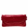 New 👍 Stella McCartney Red Faux Leather Appaloosa Clutch For 👩 Women 😍