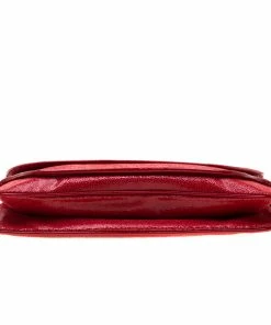New 👍 Stella McCartney Red Faux Leather Appaloosa Clutch For 👩 Women 😍 -Stella McCartney Shop luxury women stella mccartney used handbags p196986 012