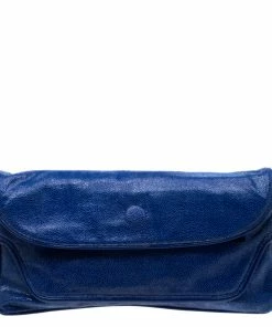Buy 🎉 Stella McCartney Blue Faux Leather Appaloosa Clutch For 👩 Women 🥰