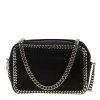 Hot Sale ✨ Stella McCartney Black Shaggy Deer Faux Leather Falabella Crossbody Bag For 👩 Women 🎁