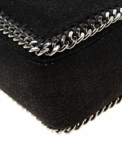 Hot Sale ✨ Stella McCartney Black Shaggy Deer Faux Leather Falabella Crossbody Bag For 👩 Women 🎁 -Stella McCartney Shop luxury women stella mccartney used handbags p198677 010