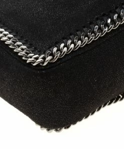 Hot Sale ✨ Stella McCartney Black Shaggy Deer Faux Leather Falabella Crossbody Bag For 👩 Women 🎁 -Stella McCartney Shop luxury women stella mccartney used handbags p198677 011