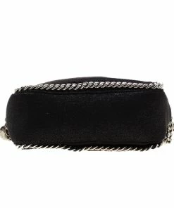Hot Sale ✨ Stella McCartney Black Shaggy Deer Faux Leather Falabella Crossbody Bag For 👩 Women 🎁 -Stella McCartney Shop luxury women stella mccartney used handbags p198677 012