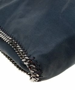 Deals 🔔 Stella McCartney Dark Green Faux Leather Small Falabella Tote For 👩 Women ✔️ -Stella McCartney Shop luxury women stella mccartney used handbags p200550 010