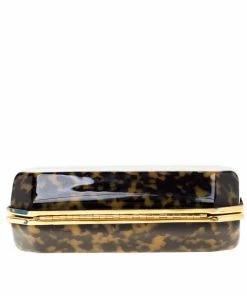 Discount 🎁 Stella McCartney Black/Brown Plexiglass Lucia Clutch For 👩 Women 🥰 -Stella McCartney Shop luxury women stella mccartney used handbags p200787 011