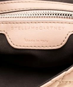 Hot Sale 🔥 Stella McCartney Beige Quilted Faux Leather Medium Beckett Chain Shoulder Bag For 👩 Women 🔥 -Stella McCartney Shop luxury women stella mccartney used handbags p204559 004
