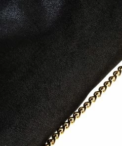 Discount ✨ Stella McCartney Black Faux Leather Medium Falabella Fold Over Tote For 👩 Women 💯 -Stella McCartney Shop luxury women stella mccartney used handbags p206386 007