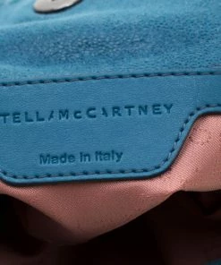 Promo 👏 Stella McCartney Blue Faux Leather Mini Falabella Tote For 👩 Women ⭐ -Stella McCartney Shop luxury women stella mccartney used handbags p209318 004
