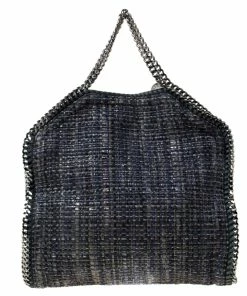 Deals ❤️ Stella McCartney Blue Boucle Fabric Small Falabella Tote For 👩 Women 😀 -Stella McCartney Shop luxury women stella mccartney used handbags p212023 001