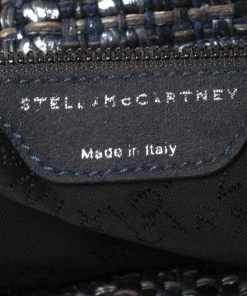 Deals ❤️ Stella McCartney Blue Boucle Fabric Small Falabella Tote For 👩 Women 😀 -Stella McCartney Shop luxury women stella mccartney used handbags p212023 012