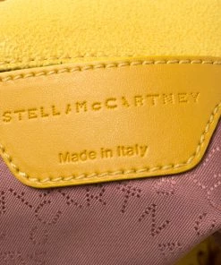 Buy 💯 Stella McCartney Yellow Faux Leather Mini Falabella Fringe Tote For 👩 Women 😍 -Stella McCartney Shop luxury women stella mccartney used handbags p217670 002