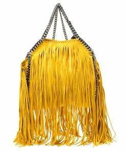 Buy 💯 Stella McCartney Yellow Faux Leather Mini Falabella Fringe Tote For 👩 Women 😍 -Stella McCartney Shop luxury women stella mccartney used handbags p217670 005