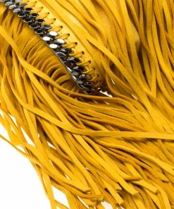 Buy 💯 Stella McCartney Yellow Faux Leather Mini Falabella Fringe Tote For 👩 Women 😍 -Stella McCartney Shop luxury women stella mccartney used handbags p217670 010