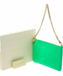 Brand new π Stella McCartney Green Faux Alligator Chain Clutch For π© Women 𧨠21 Brand new π Stella McCartney Green Faux Alligator Chain Clutch For π© Women 𧨠-Stella McCartney Shop luxury women stella mccartney used handbags p218166 005