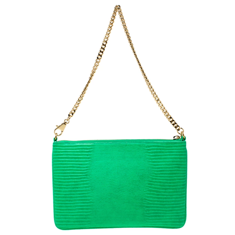 Brand new π Stella McCartney Green Faux Alligator Chain Clutch For π© Women 𧨠6 Brand new π Stella McCartney Green Faux Alligator Chain Clutch For π© Women 𧨠- Image 4