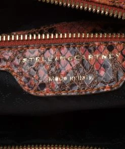 Budget ⌛ Stella McCartney Multicolor Faux Exotic Leather And Glitter Waverly Shoulder Bag For 👩 Women 🥰 -Stella McCartney Shop luxury women stella mccartney used handbags p218410 004