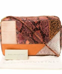 Budget ⌛ Stella McCartney Multicolor Faux Exotic Leather And Glitter Waverly Shoulder Bag For 👩 Women 🥰 -Stella McCartney Shop luxury women stella mccartney used handbags p218410 007