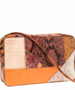 Budget ⌛ Stella McCartney Multicolor Faux Exotic Leather And Glitter Waverly Shoulder Bag For 👩 Women 🥰 -Stella McCartney Shop luxury women stella mccartney used handbags p218410 009