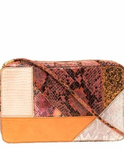 Budget ⌛ Stella McCartney Multicolor Faux Exotic Leather And Glitter Waverly Shoulder Bag For 👩 Women 🥰