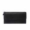 Promo 🥰 Stella McCartney Black Faux Leather Falabella Continental Wallet For 👩 Women 👏