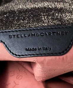 Best reviews of 🌟 Stella McCartney Metallic Black Faux Leather Falabella Crossbody Bag For 👩 Women 🎉 -Stella McCartney Shop luxury women stella mccartney used handbags p223474 005