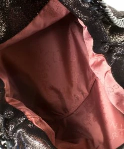 Best reviews of 🌟 Stella McCartney Metallic Black Faux Leather Falabella Crossbody Bag For 👩 Women 🎉 -Stella McCartney Shop luxury women stella mccartney used handbags p223474 006