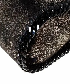 Best reviews of 🌟 Stella McCartney Metallic Black Faux Leather Falabella Crossbody Bag For 👩 Women 🎉 -Stella McCartney Shop luxury women stella mccartney used handbags p223474 012