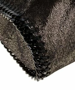 Best reviews of 🌟 Stella McCartney Metallic Black Faux Leather Falabella Crossbody Bag For 👩 Women 🎉 -Stella McCartney Shop luxury women stella mccartney used handbags p223474 013