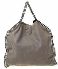 New 🎉 Stella McCartney Grey Faux Leather Falabella Chain Tote For 👩 Women 🥰 -Stella McCartney Shop luxury women stella mccartney used handbags p225224 008