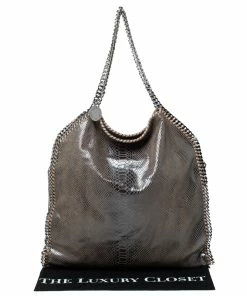 Wholesale 🌟 Stella McCartney Metallic Python Faux Leather Large Falabella Tote For 👩 Women 🎁 -Stella McCartney Shop luxury women stella mccartney used handbags p227258 007