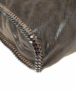 Wholesale 🌟 Stella McCartney Metallic Python Faux Leather Large Falabella Tote For 👩 Women 🎁 -Stella McCartney Shop luxury women stella mccartney used handbags p227258 012