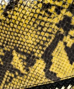 Wholesale 🎉 Stella McCartney Yellow/Black Python Faux Leather Falabella Flap Shoulder Bag For 👩 Women 🧨 -Stella McCartney Shop luxury women stella mccartney used handbags p227299 009