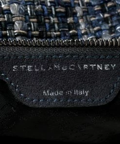 Wholesale 🔔 Stella McCartney Blue/Grey Tweed Falabella Fold Over Tote For 👩 Women ⌛ -Stella McCartney Shop luxury women stella mccartney used handbags p227332 004
