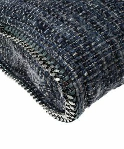 Wholesale 🔔 Stella McCartney Blue/Grey Tweed Falabella Fold Over Tote For 👩 Women ⌛ -Stella McCartney Shop luxury women stella mccartney used handbags p227332 013
