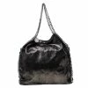 Best reviews of 🎉 Stella McCartney Metallic Black Faux Leather Large Falabella Tote For 👩 Women 🎉 -Stella McCartney Shop luxury women stella mccartney used handbags p230384 001